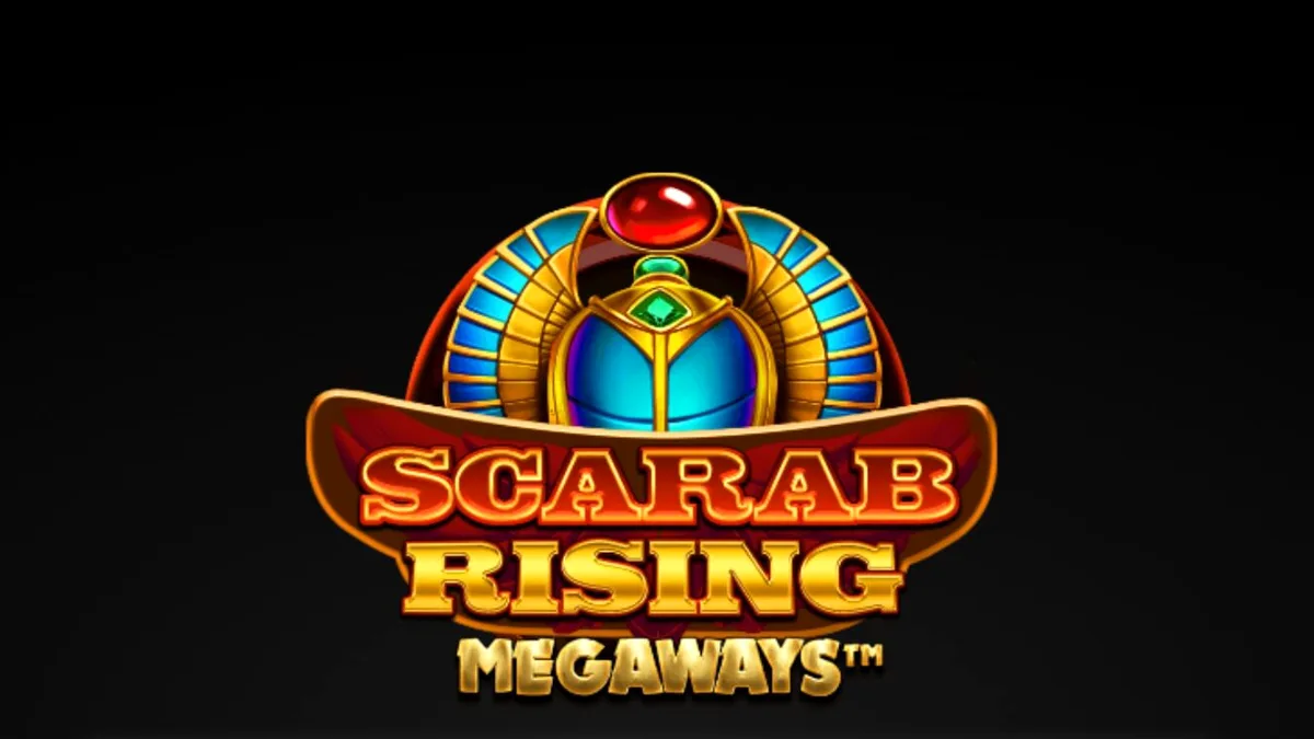 Tampilan antarmuka slot Scarab Rising Megaways pada layar ponsel pintar