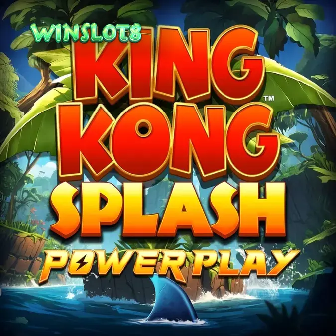 Tampilan visual slot King Kong Splash Power Play dengan elemen hutan dan simbol-simbol permainan yang cerah.